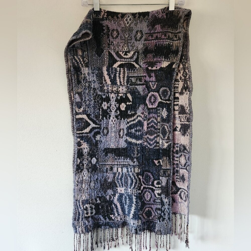ARITZIA | Wilfred Wool scarf tapestry navy purple